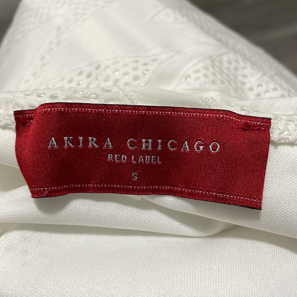 Akira Chicago Red Label White Bodycon Dress Wedding Event Party Size Small - Picture 4 of 5